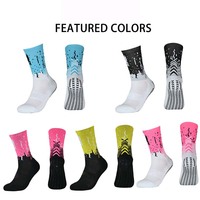 Chaussettes de sport SHANXIN respirantes, à séchage rapide, antidérapantes, en Spandex/Nylon/Coton, motif jacquard régulier, tricotées pour l'automne