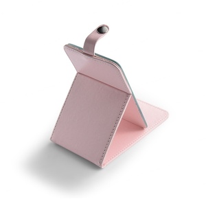 Custom Dressing Presents Small Foldable Black Pu Leather Stainless Steel Cosmetic <b>Mirror</b> - Product Image 6