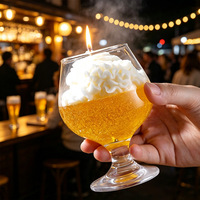 Bougie parfumée en forme de chopes de bière simulées, en cire de soja mélangée à la crème moussante, design artisanal en forme de tasse ; Décoration de bureau créative et originale