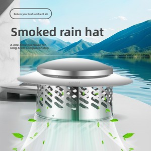 Capot d'évacuation de toit en acier inoxydable 304, style parapluie, coupe-vent, <span class=keywords><strong>pour</strong></span> hotte aspirante et ventilation murale - Product Image 2