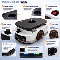 Robot AGV de manutention automatique robuste de 1000 kg pour la préparation des commandes en logistique e-commerce