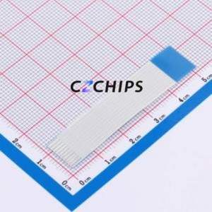 FFC-1.0-10P-50mm-B FFC Cable (Flexible Flat Cable) P=1mm Connector 10P 1mm 0.3mm Reverse - Product Image 2