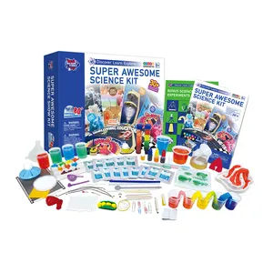 Brinquedos de aprendizagem Stem 80+ Experimentos Kit de exibição de ciências super incrível para crianças Kit de Ciências para equipamentos de ensino de Química para crianças