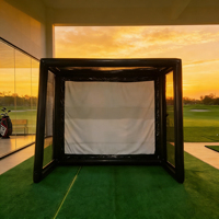 Vente directe d'usine, tente de golf gonflable intérieure sur mesure, simulateur de golf portable, enclos pour projecteur.