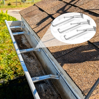 Supports de fixation de gouttière dissimulés en alliage d'aluminium de 5 pouces, modernes, durables et résistants à l'eau, pour la réparation de gouttières d'appartements