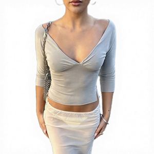 2026 Korean Style New Design Sense Niche Green Short-sleeved Women's <b>Top</b> Summer Knitted Breathable Slimming Puff Sleeve T-shirt - Product Image 2