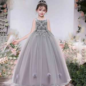 Vestido de Princesa para Niña de 12 Años, Elegante Vestido de Fiesta con Diseño de Flores, Modelo LP-212 - Product Image 1