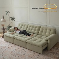 Canapé électrique moderne et simple en tissu, dossier haut, pour salon, avec fonction zéro mur, grand siège profond, réglable, télescopique, multifonction, en bois