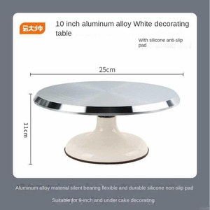 Base Giratoria para Tartas de Aleación de Aluminio con Base Antideslizante de Silicona para Hornear y Decorar - Product Image 6