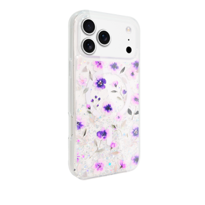 Funda para Teléfono 17Pro Max con Flores Secas, Brillantina, TPU+PC, Cubierta Suave, Porta Tarjetas, Protección 360°, Diseño Floral, Regalo para Mujer - Product Image 4