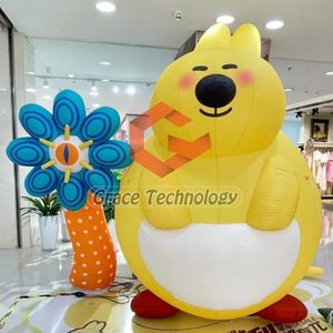 Encantador inflable rojo Panda zorro mapache mascota <span class=keywords><strong>de</strong></span> dibujos animados mapache inflable sosteniendo <span class=keywords><strong>Apple</strong></span> globo inflable Animal personalizado - Product Image 6