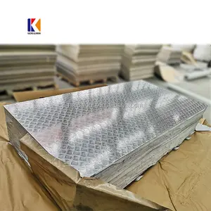 Pabrikan 1100 H18 5 Bar Lembaran Kotak-kotak Aluminium untuk Lantai Anti-selip