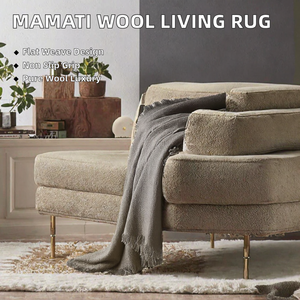 Luxury Wool Area Rug Hand Tufted Carpet Modern Novelty Rectangle Floor Mat for Living <b>Room</b> Bedroom Hotel - Product Image 2