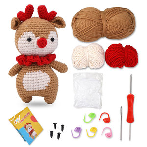 Deerlet Beginners Crochet <b>Kit</b> <b>for</b> <b>Kids</b> Adults Learn Knit Weave Step-by-Step Video Tutorials <b>Sewing</b> Weaving Toys <b>for</b> <b>Kids</b> Adults - Product Image 4