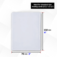 Étui de protection pour cartes de visite en PVC durable, format Top Loader