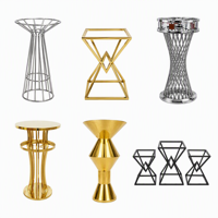 Support de fleurs carré en métal doré, piédestal, cadre, présentoir à gâteau de mariage, socle pour la décoration de banquets, événements et fêtes
