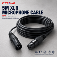 Câble XLR professionnel 3 broches mâle-femelle pour microphone, 5 m, pour table de mixage, interface audio, scène, longueur personnalisée OEM ODM