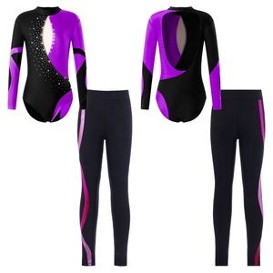 6-14 enfants formation Dancewear ensemble filles enfants patinage artistique scène danse Costume gymnastique justaucorps vêtements - Product Image 5