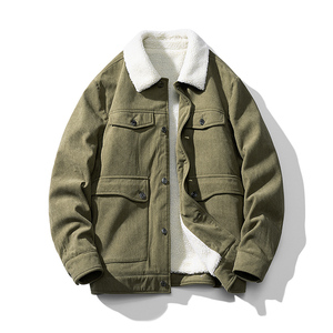 <span class=keywords><strong>Manteau</strong></span> bouffant chaud personnalisé en laine <span class=keywords><strong>d</strong></span>'agneau OEM/ODM veste <span class=keywords><strong>d</strong></span>'<span class=keywords><strong>hiver</strong></span> en velours côtelé épais pour hommes - Product Image 1