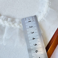 Sangle en nylon colorée de haute qualité du fabricant, 20 mm, double dentelle plissée, garniture en dentelle blanche plissée pour robe