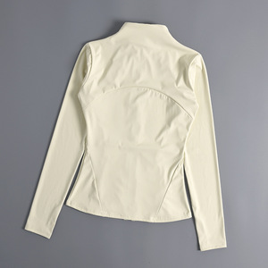 Vestes de sport pour femmes, vêtements de yoga, manches longues, fermeture éclair intégrale, col montant, hauts de yoga, vêtements de sport slim - Product Image 3