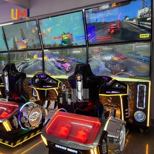 Deluxe 65-inch Dual HD màn hình ổ đĩa điên xe mô phỏng đua xe Arcade trò chơi nền tảng chuyển động mô phỏng đua trò chơi video - Product Image 6