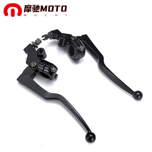 Leviers de frein de guidon de moto Mochi, noirs, réglables, pour FXD125 CG125, ajustement universel - Product Image 1