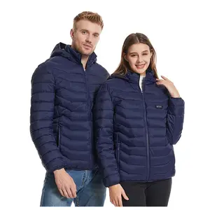 OEM dual-control 5-zone heated jacket for cold winter use waterproof and windproof men's heated jacket