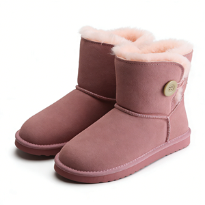 Stivali da Neve <span class=keywords><strong>Invernali</strong></span> OEM/ODM Vendita Diretta dalla Fabbrica <span class=keywords><strong>Scarpe</strong></span> Calde da <span class=keywords><strong>Donna</strong></span> Suola Piatta Fodera in Pelle di Pecora con Bottoni Vendita all'Ingrosso - Product Image 1