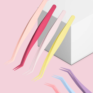 <span class=keywords><strong>Pinzas</strong></span> Aplicadoras <span class=keywords><strong>de</strong></span> Pestañas <span class=keywords><strong>Profesionales</strong></span> <span class=keywords><strong>de</strong></span> Alta Calidad para Principiantes, Venta al por Mayor, Disponibles en Varios Colores, Sin Pegamento - Product Image 2