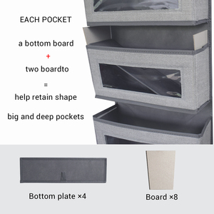 Houseware Sale Wall Mounted 4 Pockets Office Supplies Storage Holder Pocket Chart Over the Door <strong>Hanging</strong> <strong>File</strong> Organize - Product Image 4