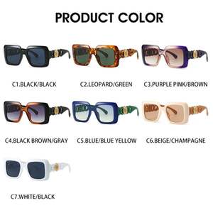 Lunettes de soleil surdimensionnées vintage de luxe avec logo personnalisé pour femme, UV400, lunettes de soleil carrées à grande monture pour femme - Product Image 6