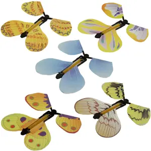 Sihirli uçan kelebek küçük sihirli hileler komik sürpriz şaka oyuncaklar çocuklar için şaşırtıcı sihirli kelebek 5 adet