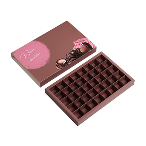 Caja de Embalaje de Chocolate Personalizada de Grado Alimenticio con Divisores y Juego de Bolsas de Regalo, Caja de Papel de 16 Cavidades para Chocolates y Trufas al por Mayor - Product Image 3