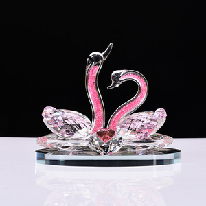 Pink Swan Crystal <b>Car</b> Ornament Luxury <b>Decor</b> For Home And <b>Car</b> Valentine's Day Gift - Product Image 1
