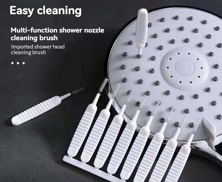 Escova de limpeza de furos de chuveiro, dispositivo de desentupimento de tubulações, dispositivo de desentupimento de chuveiros domésticos