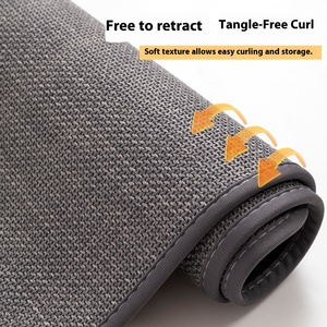 Hiện đại sang trọng linen dệt không trượt chân Mat Diatomite Polyester phòng tắm Thảm nước thấm nước chống bụi bẩn nhà vệ sinh nhà bếp - Product Image 4