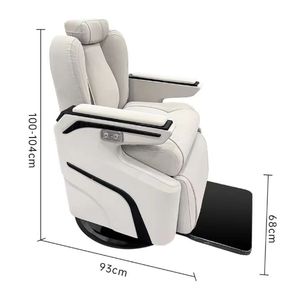 Fauteuil de Salon Professionnel en Acier Noir et Or, Robuste et Moderne, avec Pompe Hydraulique et Base Pivotante à 360 Degrés pour Barbier – Vente en Gros - Product Image 5