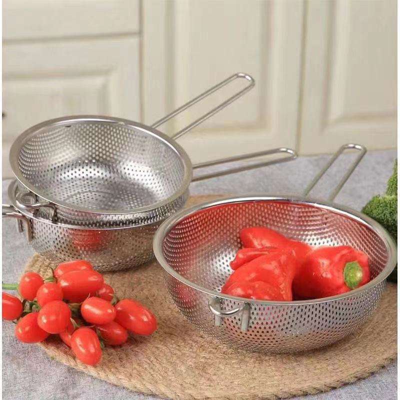 Strainer Colander Basket Mesh Steel Spoon Kitchen Rice Stainless