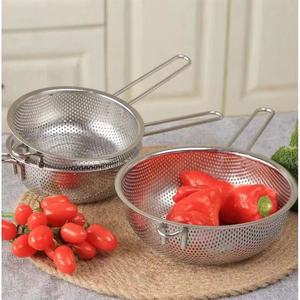 Lọc colander giỏ lưới thép muỗng nhà bếp gạo không gỉ Bát Skimmer Rau rửa trái cây rửa strainers cống kim loại - Product Image 1