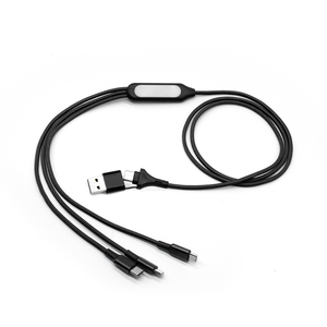 ของขวัญส่งเสริมการขายแบบ USB โคมไฟ LED 5-in-1 สายชาร์จ USB แบบถักไนลอน พร้อมโลโก้สั่งทำได้ ได้รับการรับรองมาตรฐาน CE ROHS - Product Image 2