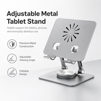 Nouveau support pour ordinateur portable en métal argenté multi-angles, ventilé, pliable, norme CE RoHS, 49,5x25x39cm, pour les entreprises et les appareils tablettes