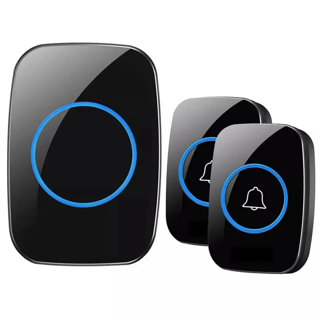 Wholesale Smart Wireless Doorbell Easy Install Plug IP44 Waterproof Touch Button LED Screen 5-Level Adjustable Volume Home