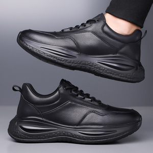 Nouvelles Chaussures de Course en Cuir pour Hommes, Tendance Été 2026, à Semelles Épaisses, Style Sportif et Urbain - Product Image 5