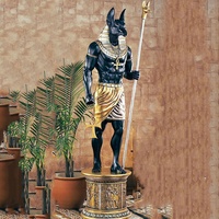 Statues Pharaoniques en Cuivre Sculptées à la Main sur Mesure, Taille Réelle, Mythologie Égyptienne, Statues en Bronze d'Anubis pour la Décoration Intérieure