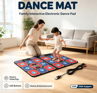 TV ve PC için Kablosuz Çift Kişilik Dans Matı, AR Kameralı 3D Hareket Algılayıcı Oyun, HDMI/AV Arayüzü, Evde Fitness Yoga