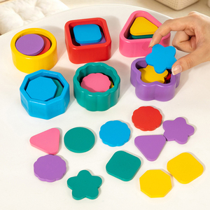 Jeu <span class=keywords><strong>Montessori</strong></span> en bois : tri des formes et pêche, jouet éducatif 2-en-1 pour tout-petits, jeu d'association couleurs et formes - Product Image 4