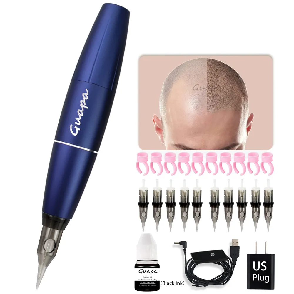 SMP Scalp Micropigmentation Tattoo Machine Kit Permanent Makeup Pen Machine for Eyebrow Lip SMP Practice Body Art