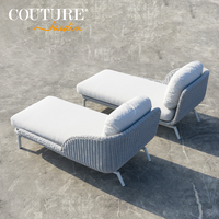 Couture en osier piscine salon lit soleil Chaise longue meubles de jardin réglable plage Chaise longue