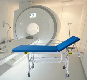 MRI担架手推车/100% 铝合金结构/用于1.5T和3.0 Tesla MR system